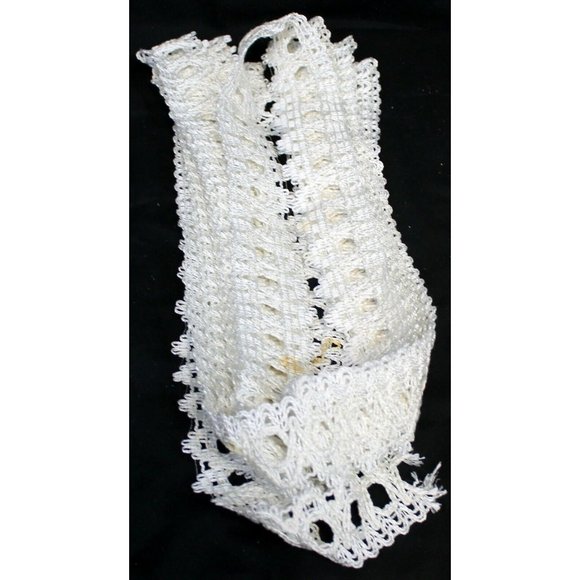 Ivory Lace Eyelet Braided Trim Crafts Scrapbooks, Theater Dance Costume 9 yrds - Picture 6 of 7